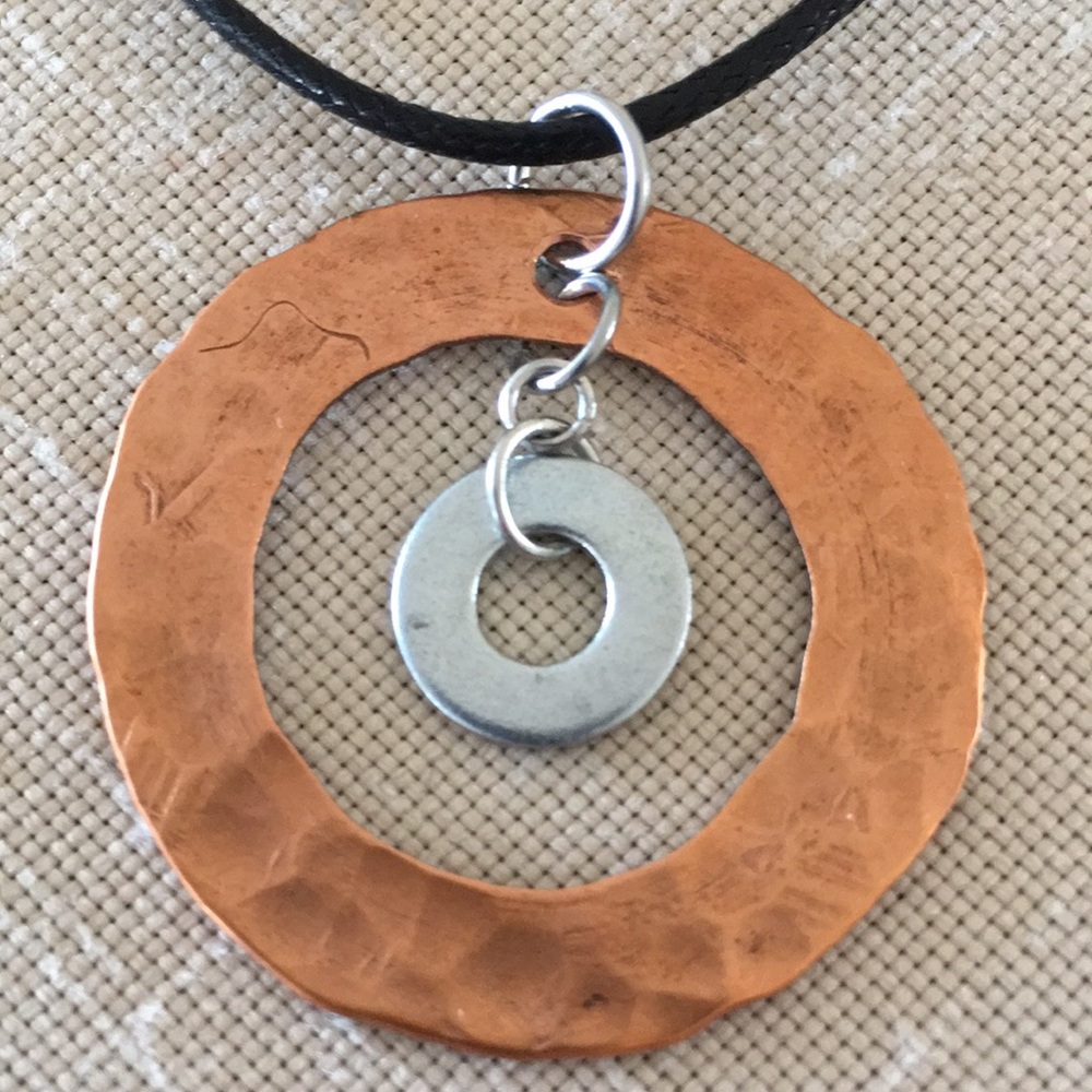 HAND CRAFTED Copper Washer Necklace